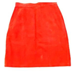 Suede Red Skirt